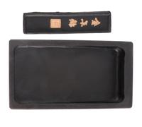 CLISPEED Calligraphy Inkslab Grinding Inkslab Inkstone with Ink Stick Sturdy Easy to Store Washable Inkstone for Chinese Calligraphy and Painting to Decorate Your Reading Room