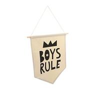 CLISPEED Canvas Alphabet Banner Wall Hanging Kids Room Decoration Pendant with English Sentence Design for Nursery Baby Shower and Birthday 13.4X11.8 Inch
