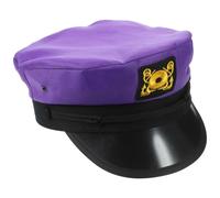 CLISPEED Captain Hat in Purple for Nautical Parties and Fancy Dress | Polyester Headwear with a Decorative Emblem, Adjustable Fit around the Head, Seafaring Character Accent during Cosplay