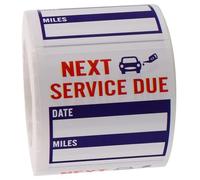 CLISPEED Car Oil Change Reminder Sticker Adhesive Window Label for Auto Maintenance Easy to Write Date Mileage Removable Service Decal for Timely Vehicle Care Blue