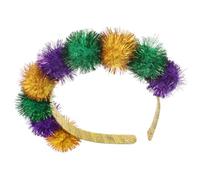 CLISPEED Carnival Headband Cosplay Headband Plastic Fabric Large Pom Pom Decorative Hair Band, Party, Daily Wear, Photo Prop