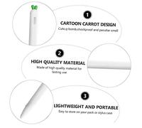 CLISPEED Carrot Shaped Silicone Stylus Sleeve Cover Slip Grip Protective Case for Pencil Lightweight Soft Pencil Sleeve to Reduce Wrist Fatigue and Prevent Scratches White
