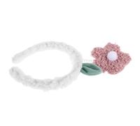 CLISPEED Cartoon Floral Plush Headband for Women Soft Comfortable Hair Accessory with Cute Flower Design for Makeup Skincare Face Washing and Daily Use