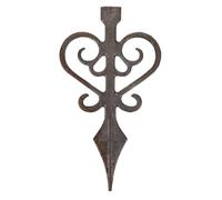 CLISPEED Cast Iron Fence Finial Post Tops for Gate and Handrail, Outdoor Fence Decor Accessory with Easy to Install Versatile Design, for Lawn Decorations and DIY Enthusiasts
