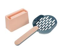 CLISPEED Cat Litter Scoop Abs Material Smooth Surface Clean Pet Litter Shovel Fast Cat Waste Removal Includes Indigo Tofu