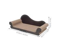 CLISPEED Cat Scratcher Sofa Lounger Corrugated Paper Scratch Pad with Pillow Like Armrest for Indoor Cats Wear Resistant Scratching Furniture and Minimizes Mess