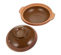 CLISPEED Ceramic Casserole Pot Shallow Stew Cooking Pot with Double Handles Energy-saving Kitchen Cookware and Rice Dishes