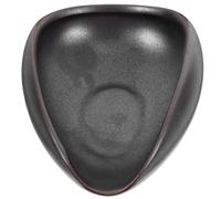 CLISPEED Ceramic Coffee Beans Dosing Tray Multi-use Ceramic Bean Dish Black High Temperature Resistant Unique Shape Stylish Craftsmanship for Coffee and Tea Experience