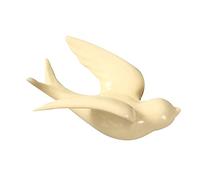 CLISPEED Ceramic Wall Mounted Hanging Colorful Sparrows Art Nordic Beige Small Decorative Birds for Home Wall Ornaments Indoor Room Dining Office Garden Decor
