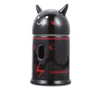 CLISPEED Ceramic Water Bottle Stand for Hamster and Rabbit with Creative Devil Style, Easy to Clean and Portable Pet Drinking Kettle Holder in Black