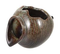 CLISPEED Ceramic Water Fountain Jar and Fish-friendly Feature with Open Bottom Design for Aquatic Plants and Fish, for Patio and Tabletop Garden Water Fountain Ornament