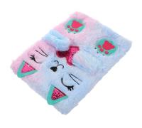 CLISPEED Charming Plush Cat Notebook A5 Size Portable Daily Use Notepad with Creative Plush Cat Pattern Cover Helps Develop Good Habits for Students and Educational Institutions