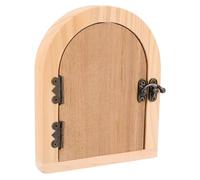 CLISPEED Childproof Wooden Fairy Door Switch Plate Cover for Electrical Outlets Miniature Safety Protector for Nursery Pet-safe Home Decor
