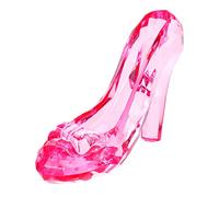 CLISPEED Children’s Pink Acrylic High Heel Shoe Decorative Crystal Ornament Waterproof Mini Shoe Craft for Desktop and Home Décor for Party and Room Accent