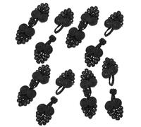 CLISPEED Chinese Knot Fasteners Sewing Buttons 10Pcs Seven-Bead Cheongsam Closure for Traditional Dress Accessories Handmade 2.28X0.87X0.16In