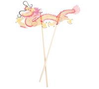 CLISPEED Chinese Traditional Shadow Puppetry Dragon DIY Making Kit Educational Hand Puppet Theatre for Cultural Craft with Zodiac Symbol for Fine Motor Skills Development