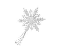 CLISPEED Christmas Tree Snowflake Topper Classic Xmas Decor Snowflakes for Christmas Tree Decoration Indoor Table Decorations