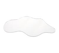 CLISPEED Christmas Village Skating Pond Mirror Lake Decor 30x17cm Irregular Shape Holiday Ice Reflective Board for Miniature Xmas Village Accessories