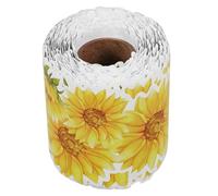 CLISPEED Classroom Bulletin Board Borders Flower and Green Leaf Pattern Trim Roll, Adhesive Floral Border Paper for Classroom and School Decorations, Spring Summer Bulletin Board Trim