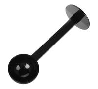 CLISPEED Coffee Scoop and Ground Tamper Plastic Measuring Spoon with Pressed Bottom for Espresso Coffee Beans and Ground Portable Black Tool for Consistent Brewing