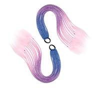CLISPEED Colorful High Temperature Wire Braid Wig Hair Extensions Elastic Ponytail Holder Rings for Stylish Braids and Pigtails for Party Cosplay Daily Use Gift for Women
