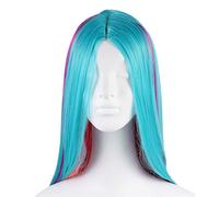 CLISPEED Colorful Wig Long Synthetic High Temperature Silk with Natural Hairline for Cosplay Party and Shooting Use Womens Halloween Costume Wig