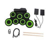 CLISPEED Compact Folding Drum Set Portable USB Electric Hand Roll Up Drum Kit for Realistic Feel Headphone Speaker Support for Learning and Parties
