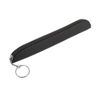 CLISPEED Compact PU Leather Insulin Pen Pouch with Smooth Zipper Protective Pencil Case for Diabetic Supplies Lightweight and Portable Medication Organizer Bag in Grey