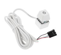 CLISPEED Computer Power Button Extension Cable for Desktop and Computer with LED Light External Remote PC Power Control Suitable for Office and Internet Random Color