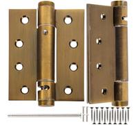 CLISPEED Concealed Automatic Self-Closing Door Hinges 2Pcs Heavy Duty Spring Door Closers for Wooden and Exterior Quiet Soft Closing