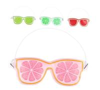 CLISPEED Cooling Gel Eye Mask 4pcs Reusable PVC Fruit Eye Masks for Puffiness Relief Cold Compress for Women for Sleeping and Reducing Dark Circles
