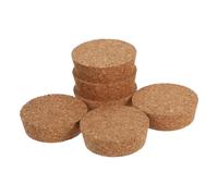 CLISPEED Cork Bottle Caps 6 Pcs 2.5 Inch Round Natural Brown Cork Stopper for Glass Hydroponic Vases for Desk Decoration and Small Plant Terrariums
