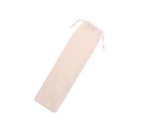 CLISPEED Cotton and Linen Straw Carrying Case Beige Burlap Bag with Drawstring Design Reusable Straw Pouch Bag and Cutlery Storage Easy to Wash for Daily Use