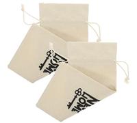 CLISPEED Cotton Linen Wine Bottle Bags 2pcs Set Drawstring Tote for Housewarming Home Wine Holder for Bottles