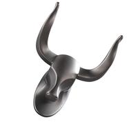 CLISPEED Cow Design Wall Hooks Made of Wear-Resistant Space Aluminum with Fine Workmanship Vintage Style Twin Towel Hook for Bathroom Or Door Swivel and Wall Mounted