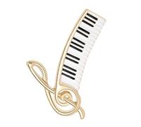 CLISPEED Creative Gold Piano Notation Brooch Pin for Women, Small Music Instrument Lapel Pin, Elegant Clothing Accessory for Backpacks and Suits, Artistic Metal Badge for Piano Lovers
