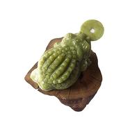 CLISPEED Creative Jade Toad Ornament Desktop Decoration Feng Shui Office Figurine Home Adornment Craft for Living Hallway
