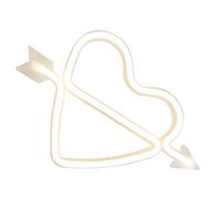 CLISPEED Creative LED Neon Lamp Arrow Through Heart Shaped Warm White Decorative Light for Bedroom Wall Decoration Eye-catching Home Furnishing Night Light Lightweight Ornament for Living
