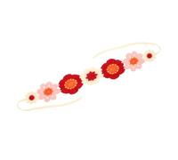 CLISPEED Crochet Headband Women Flower Turban Hair Accessory for Girls Tie-back Knit Women Fashion Head Band for Festival Accessories and Wedding Guest Outfits