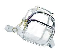 CLISPEED Crossbody Bag for Women with Zipper Closure and Adjustable Strap, Silver Pvc Material, Lightweight and Sturdy, for Club Or Wedding Use