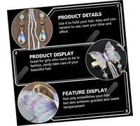 CLISPEED Crystal Butterfly Hairpin with Beaded Tassel Elegant Hair Barrette Clips for Women and Chic Hair Decor for Daily and Special Occasions Easy Hold and Stylish Accessory