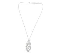 CLISPEED Crystal Holder Necklace Metal Cage Pendant Holder for Gemstones DIY Jewelry Making with Natural Stone Lightweight Design for Unique Necklaces and Crafts