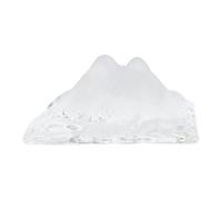 CLISPEED Crystal Iceberg Model Sculpture with Sturdy Base Design, Mini Snow Mountain Ornament for Indoor Displays, Elegant and Stable Desktop Home Décor Accent