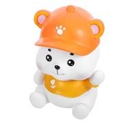 CLISPEED Cute Bear Shaped Piggy Bank for PVC Coin Box with Stable Flat Base Lovely Desktop Money Pot and Home Decor Gift for Students and Saving Money