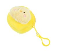 CLISPEED Cute Chicken Plush Coin Purse Easter Mini Animal Change Wallet Soft Material Boys and Girls Coin Pouch Portable Earphone Storage Bag for Students
