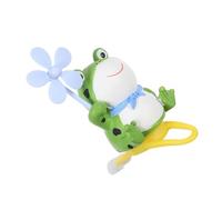 CLISPEED Cute Frog Propeller Electric Bike Handlebar Decor Lightweight Plastic Bicycle Motorbike Accessories with Rotating Wind-driven Design for Outdoor Riding