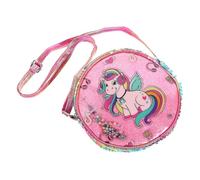 CLISPEED Cute Little Girl Crossbody Bag PU Leather Unicorn Pattern Pouch for Party School Shopping