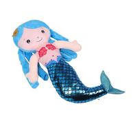 CLISPEED Cute Plush Mermaid Doll Adorable Stuffed Animal for Naptime Sleep Travel and Playtime Birthday Blue