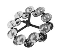 CLISPEED Cymbal Hihat Tambourine Double Row Steel Plates Smooth Edges for Percussion Lovers Durable Drum Accessory for Enhanced Tonal Layering for DIY Set