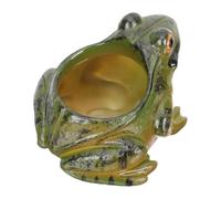 CLISPEED Decorative Ceramic Frog Shape Flowerpot Lightweight Easy to Carry Creative Appearance Design Green Plant Container Gift for Friends Who like Gardening Planting Balcony